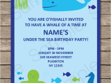 Under the Sea Birthday Invites Under the Sea Party Invitations Birthday Party