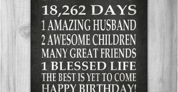 Unique Birthday Gifts for Him Turning 50 50th Birthday Party Gift Personalized 50 Birthday Print