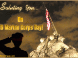 Usmc Birthday Card Saluting On Us Marine Corps Day Free Us Marine Corps