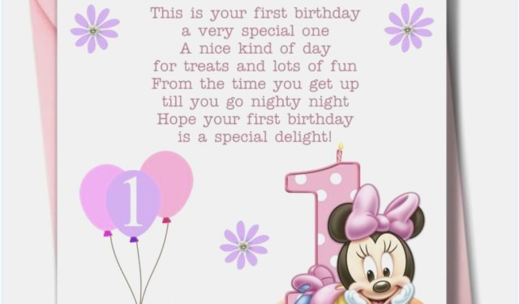 Verse for Birthday Girl Granddaughter 1st Birthday Card Verses ...