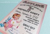 Vintage 1st Birthday Party Invitations 1950 39 S Style Retro Vintage Baby 39 S 1st Birthday