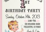 Vintage 1st Birthday Party Invitations Vintage 1st Birthday Party Invitation Di 230 Custom