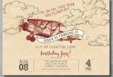 Vintage 1st Birthday Party Invitations Vintage Airplane Invitation First Birthday 1st Retro Old