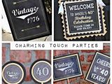 Vintage 40th Birthday Decorations 40th Birthday Party Decorations 4 Piece Party Box
