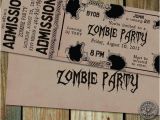 Walking Dead Birthday Invitations Zombie Party Invitation Printable Birthday Ticket
