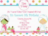 What to Put On A Birthday Invitation Spa Birthday Party Invitations Party Invitations Templates