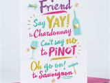 What to Say In A Happy Birthday Card Birthday Card Friend Say Yay to Chardonnay Only 1 49