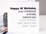 What to Write In An 18 Birthday Card 18th Birthday Card 39 Childhood is Behind You 39 by Coulson