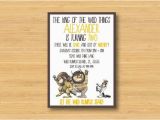 Where the Wild Things are Birthday Invitation Template where the Wild Things are Invitation Printable 5×7
