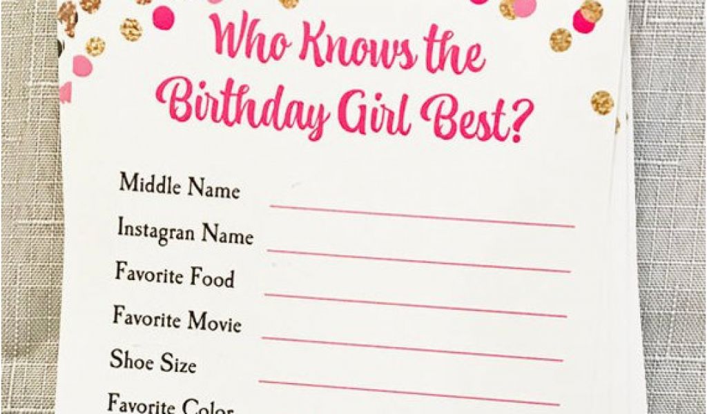 Who Knows the Birthday Girl Best Questions who Knows Birthday Girl Best ...