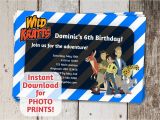 Wild Kratts Birthday Party Invitations Wild Kratts Invitation for Birthday Party by Instantinvitation