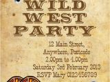 Wild West Birthday Invitations Personalised Wild West Cowboy theme Invitations