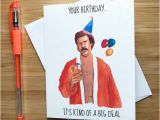 Will Ferrell Birthday Card Funny Stay Classy Birthday Card Will Ferrell Happy Birthday
