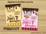 Willy Wonka Birthday Invitations Willy Wonka Inspired Invitation Party Invitations