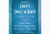 Winter themed Birthday Invitations Winter Wonderland Ice theme Blue Sweet 16 Birthday Custom