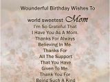 Wishing My Mom A Happy Birthday Quote Dear Mother Wonderful Birthday Wishes to World Sweetest