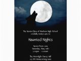 Wolf Birthday Invitations Wolf Howling at the Moon Prom formal Invitation Zazzle