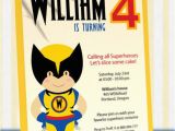 Wolverine Birthday Invitations Printable Diy Superheroes Xmen Wolverine Birthday Party