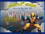 Wolverine Birthday Invitations Wolverine Birthday Invitations Kustom Kreations