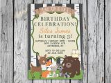 Woodland Animal Birthday Invitations Woodland Animals Birthday Invitation Animal themed Birthday
