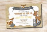 Woodland Onederland Birthday Invitations Woodland One Derland Birthday Party Invitation Digital