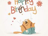 Www.happy Birthday Cards Cute Happy Birthday Card Stock Vector Image Of Bright