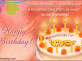 Www.happy Birthday Cards Friendship Cake Free for Best Friends Ecards Greeting