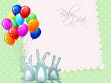 Www.happy Birthday Cards Vector Happy Birthday Card with Rabbits Stock Photography