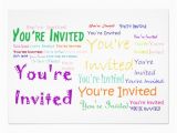 You Re Invited Birthday Invitations Multicolored Quot You 39 Re Invited Quot Party Invitation