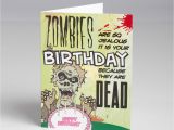 Zombie Birthday Cards Jealous Zombie Birthday Card with Envelope